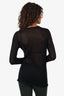 Lauren Manoogian Black Sheer Knit Long Sleeve Top Size 2