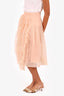 Simone Rocha x H&M Pink Tulle Ruffle Detail Midi Skirt Size 6