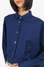 Mantú Navy Blue Cropped Button Down Shirt Size 46