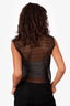 Kallmeyer Sheer Knit Sleeveless Mock Neck Top Size 2