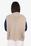 Smythe x Augden Lama Cream Knit Sleeveless Turtle Neck Size M