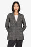 Akris Black/White Wool Tweed Single Breasted Blazer Size 6