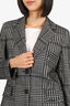 Akris Black/White Wool Tweed Single Breasted Blazer Size 6