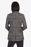 Akris Black/White Wool Tweed Single Breasted Blazer Size 6
