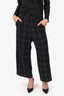 Y's Grey Wool Check Straight Leg Pants Size 1
