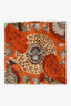 Hermès Orange/Multicolour Silk Casques Et Plumets Scarf 90CM