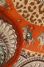 Hermès Orange/Multicolour Silk Casques Et Plumets Scarf 90CM