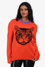 Gucci Orange/Purple Cat Graphic Sweater Size XS