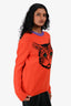 Gucci Orange/Purple Cat Graphic Sweater Size XS