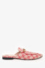 Gucci Red GG Logo Horsebit Princetown Slip-On Loafers Size 38