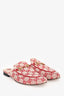 Gucci Red GG Logo Horsebit Princetown Slip-On Loafers Size 38