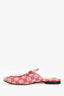 Gucci Red GG Logo Horsebit Princetown Slip-On Loafers Size 38