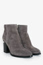 Alexander Wang Grey Suede Leather Kori Short Ankle Boots Size 37.5