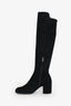 Stuart Weitzman Black Suede Leather 5050 Knee High Boots Size 6.5
