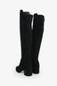 Stuart Weitzman Black Suede Leather 5050 Knee High Boots Size 6.5