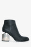 Alexander Wang Black Leather Kori Short Ankle Boots Size 37.5