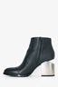 Alexander Wang Black Leather Kori Short Ankle Boots Size 37.5