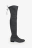 Stuart Weitzman Grey Suede Leather Lowland Over The Knee Boots Size 7
