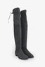 Stuart Weitzman Grey Suede Leather Lowland Over The Knee Boots Size 7