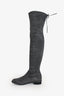 Stuart Weitzman Grey Suede Leather Lowland Over The Knee Boots Size 7