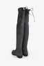 Stuart Weitzman Grey Suede Leather Lowland Over The Knee Boots Size 7