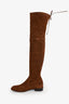 Stuart Weitzman Brown Suede Leather Lowland Over The Knee Boots Size 6.5