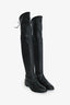 Stuart Weitzman Black Leather Lowland Over The Knee Boots Size 6.5