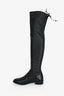 Stuart Weitzman Black Leather Lowland Over The Knee Boots Size 6.5