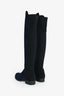 Stuart Weitzman Navy/Black Suede 5050 Knee High Boots Size 6.5