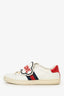 Gucci White Leather Blind For Love Patch Web Ace Sneakers Size 37