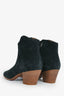 Isabel Marant Etoile Black Suede Leather Ankle Boots Size 38