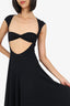 Beaufille Black Cut-Out Detail Midi Dress Size XS