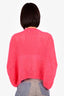 Loewe Pink Mohair Anagram Cropped Sweater Size S