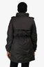 Burberry Black Nylon Cinch Waist Trench Coat Size 10