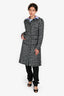 Pre-Loved Chanel™ 2020 Black/White Tweed Pink Lined Button Coat with Detachable Plaid Collar Size 36