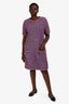 Pre-Loved Chanel™ Purple/Multicolour Tweed Midi Dress Size 42