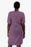 Pre-Loved Chanel™ Purple/Multicolour Tweed Midi Dress Size 42