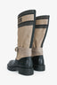 Christian Dior Black/Taupe 'D-Major' Boots Size 37.5