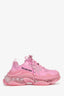 Balenciaga Pink 'Triple S' Sneakers Size 36