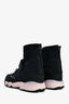 Christian Dior Black Tech Knit Crystal High Top Slip On Sneakers Size 37.5