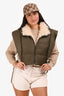 Isabel Marant Green Cropped Puffer Vest Est. Size S