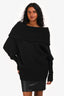 Acne Studios Black Mohair Cold Shoulder Sweater Size XS