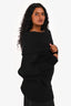 Acne Studios Black Mohair Cold Shoulder Sweater Size XS