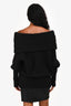 Acne Studios Black Mohair Cold Shoulder Sweater Size XS
