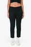 Nili Lotan Black Cotton Straight Leg Pants Size 6
