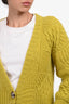 Alejandra Alonso Rojas Green Cashmere/Wool Knit Cardigan
