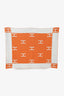 Hermès Orange/Grey Merino Wool/Cashmere Avalon Blanket