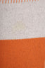 Hermès Orange/Grey Merino Wool/Cashmere Avalon Blanket