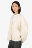 Toteme White Alpaca Boxy Cardigan Size XS/S