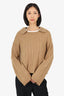 Khaite Biege Cashmere Knit Long Sleeve Sweater Size S